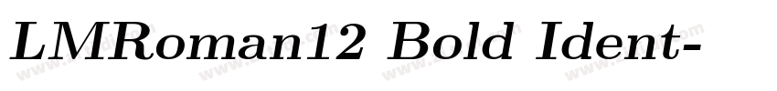 LMRoman12 Bold Ident字体转换